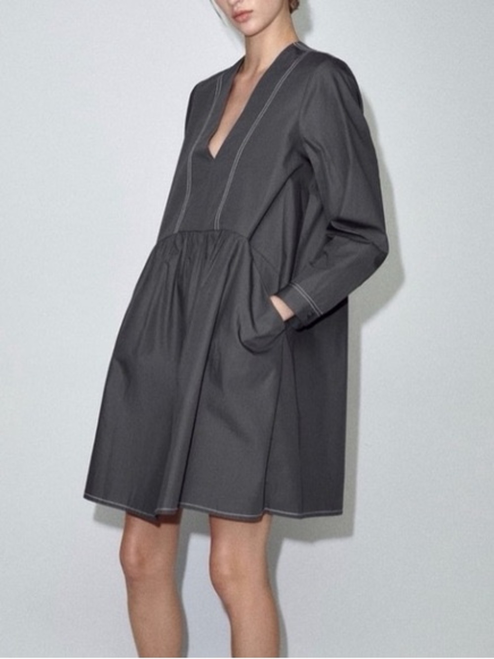 NWT- Zara The Dory Dress Babydoll pockets sz S